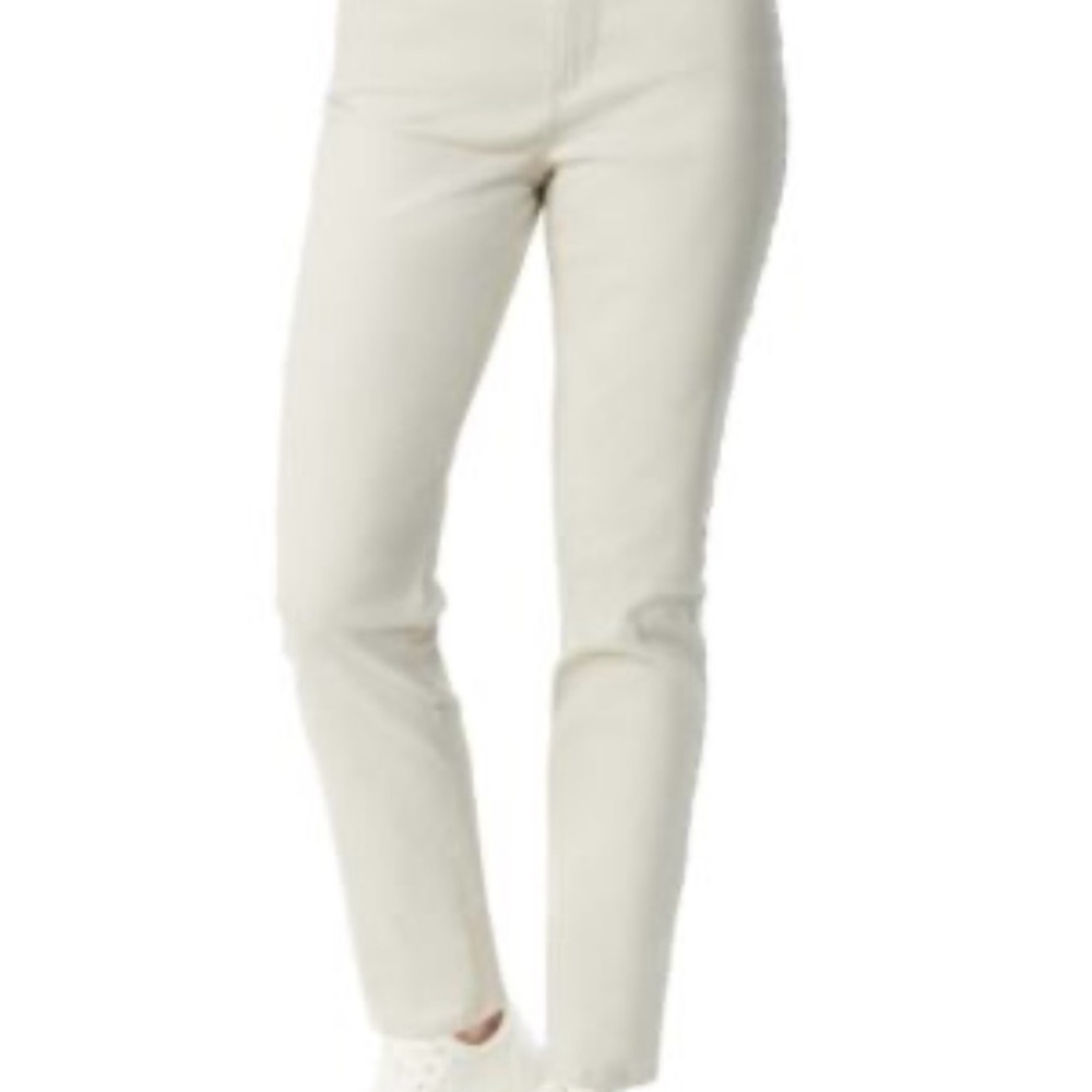 Caribbean Joe Women's Straight‎ Leg Cream Jeans. Zs 10